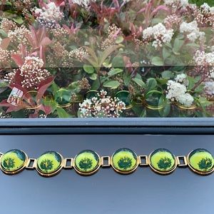 Lalique Green Crystal Bracelet